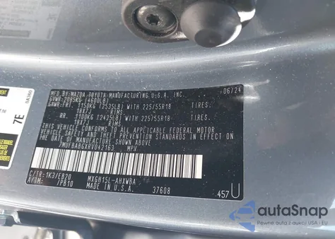 2024 Toyota Corolla Cross Hybrid Xse z USA, uszkodzony, nr VIN 7MUFBABGXRV042163